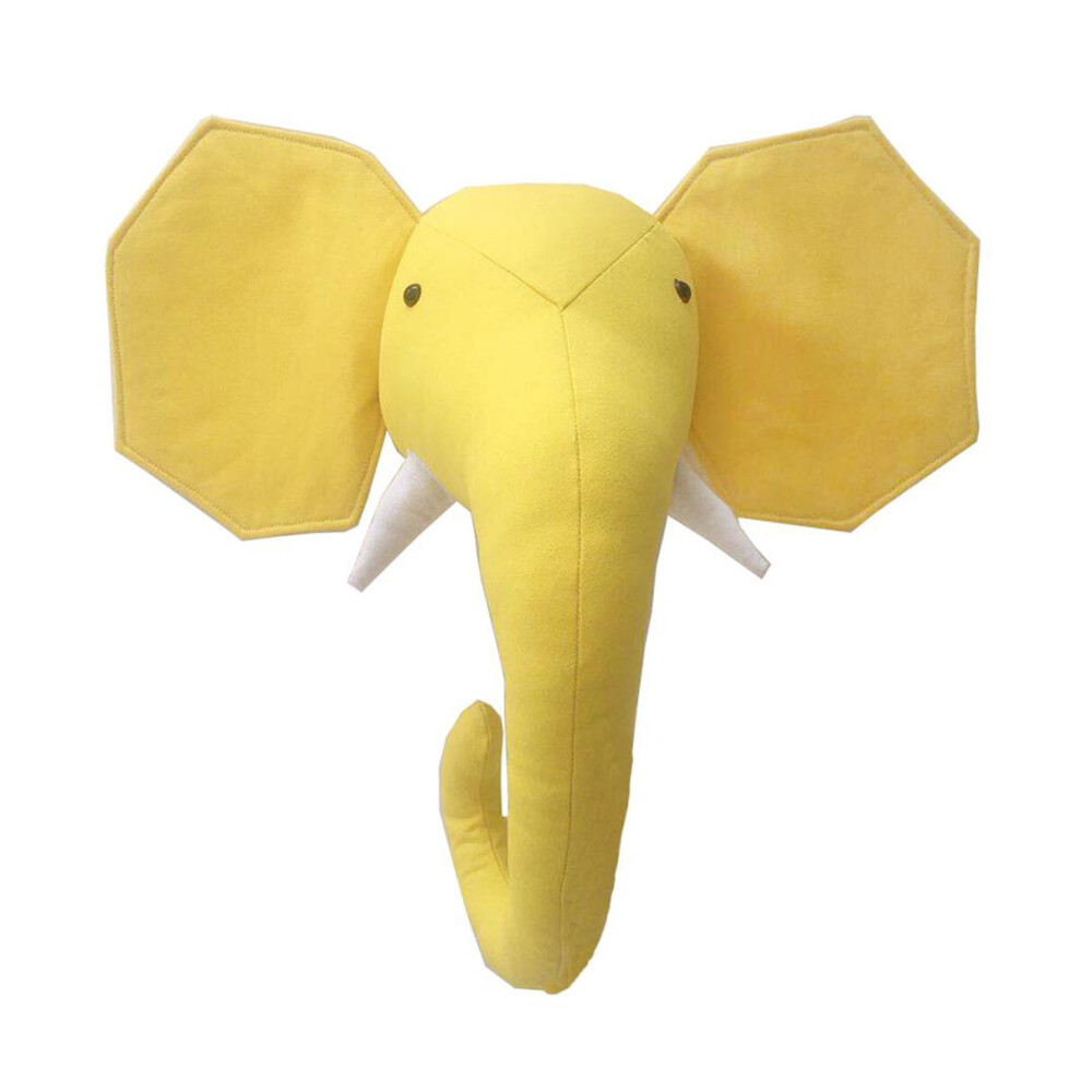 Zebra/Elephant/Giraffe 3D Animal Head Wall Mount Children Stuffed Toys Kids Room