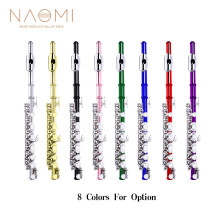 Naomi Excellent Nickel Plated C Key Piccolo W/ Case Cleaning Rod And Cloth And Gloves Cupronickel Piccolo Set