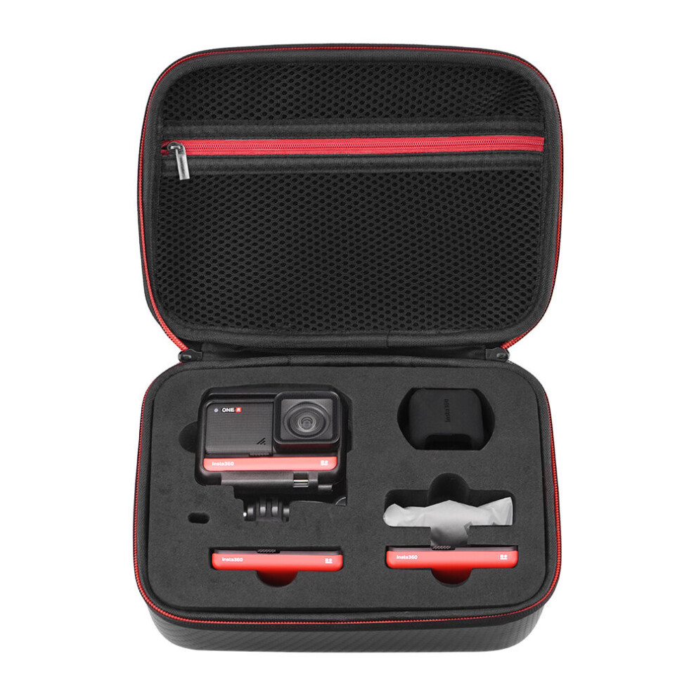 Portable Carrying Case Handbag Shockproof Pu Storage Bag For Insta360 One R Camera Accessories Black 7048506870942