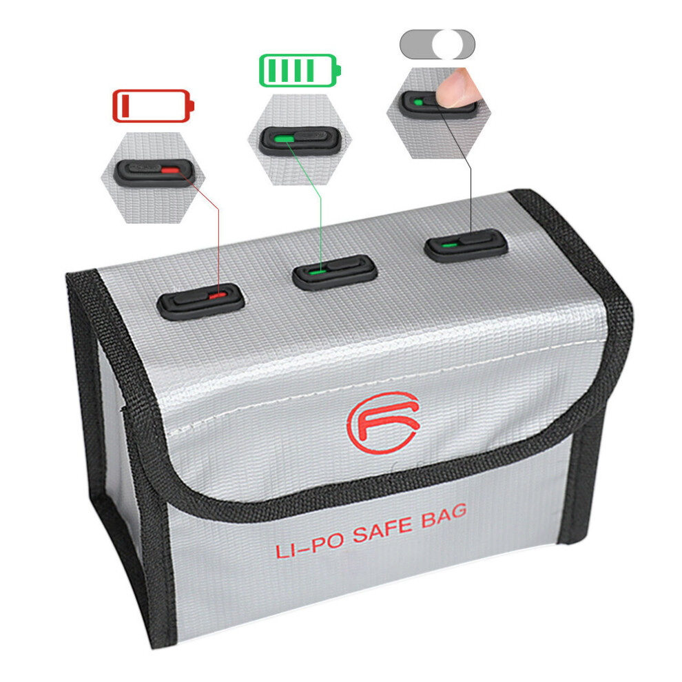 Dji Fpv Combo Part Aircraft Battery Storage Battery Explosion-Proof Bag For Rc Parts Silver 6900083927079