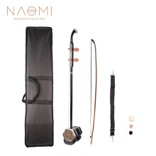 NAOMI Erhu: Solid Wood Chinese Two-String Fiddle with Bow & Hard Case, Exclusive Engraved Design
