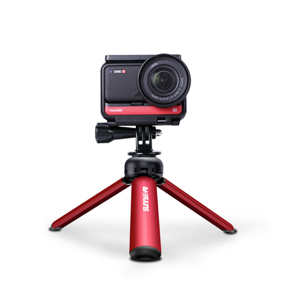 Sunnylife Mini Desktop Tripod Aluminum 13Cm/17Cm /Titanium Bracket For Gopro 9 Om4 Camera Red 838856664448