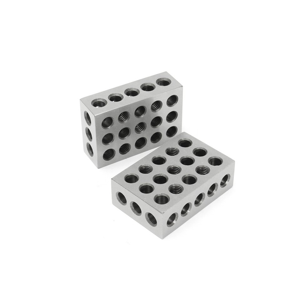 2Pcs Hardened Steel 1X2x3inch Blocks Precision Ground .0002Inch Hardened Milling Tools 7651021608466