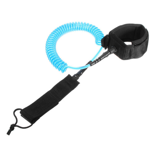 IPRee 10ft 7mm Coiled Surfboard Leash Surfing Stand UP Paddle Board String Leg Rope 2