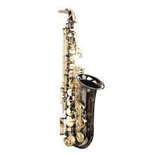 MY S0198 Black Nickel P[lated Gold Key Alto E Flat Brass Saxophone White Shell Clasp