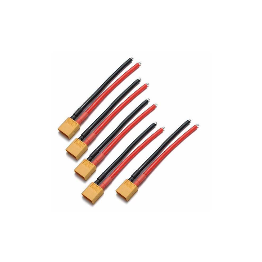 5Pcs Xt60 Male Plug 12Awg 10Cm With Wire 4783002029939