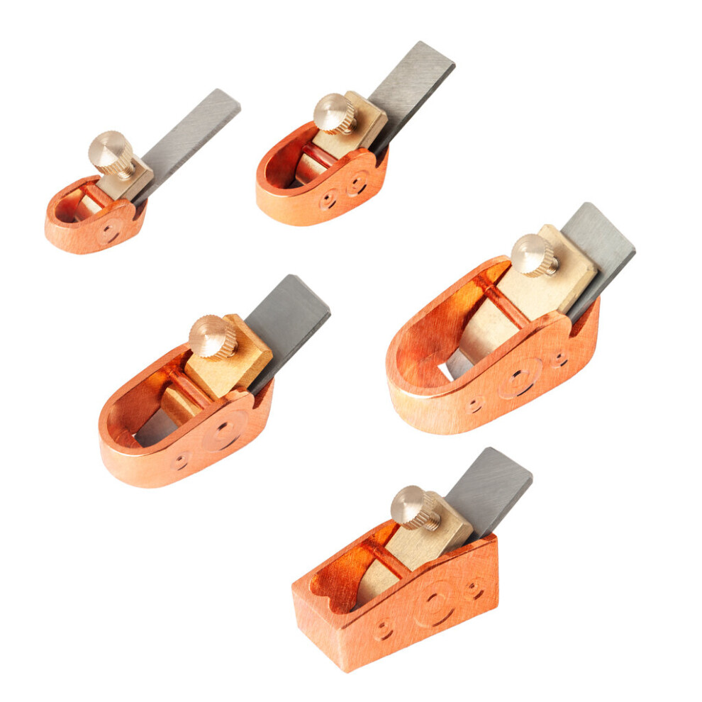 Naomi 5 Pcs Rose Gold Color Violin Makers Plane Cutter Brass Luthier Tool Violin Making Tools Mini Brass Planes Woodworking Planes 6906141889327