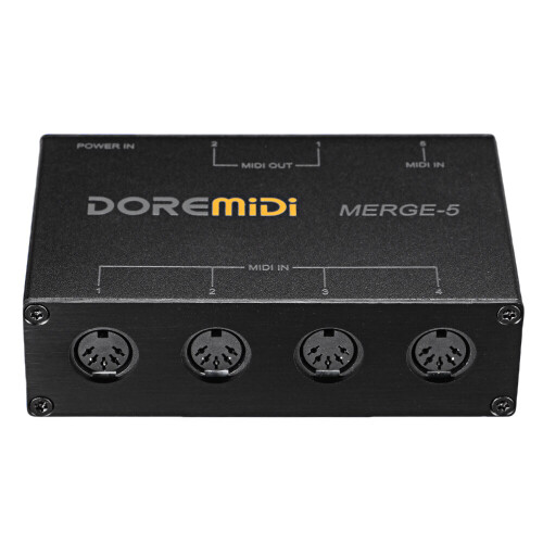 DOREMiDi MIDI Interfaces Controller Merger 5 MIDI Input 2 MIDI Output Support USB Power MERGE-5 2