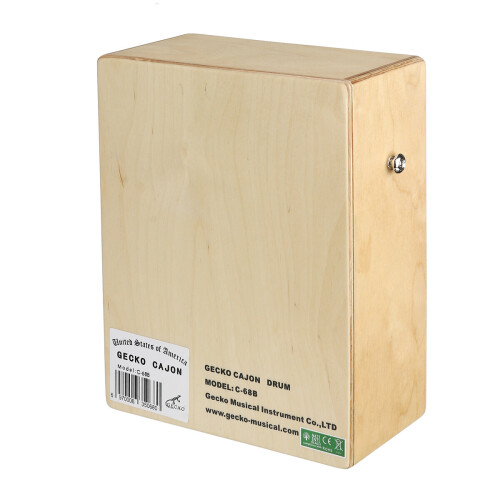 GECKO C-68B Hand Percussion Cajon Box Drum with Drum Strap 1