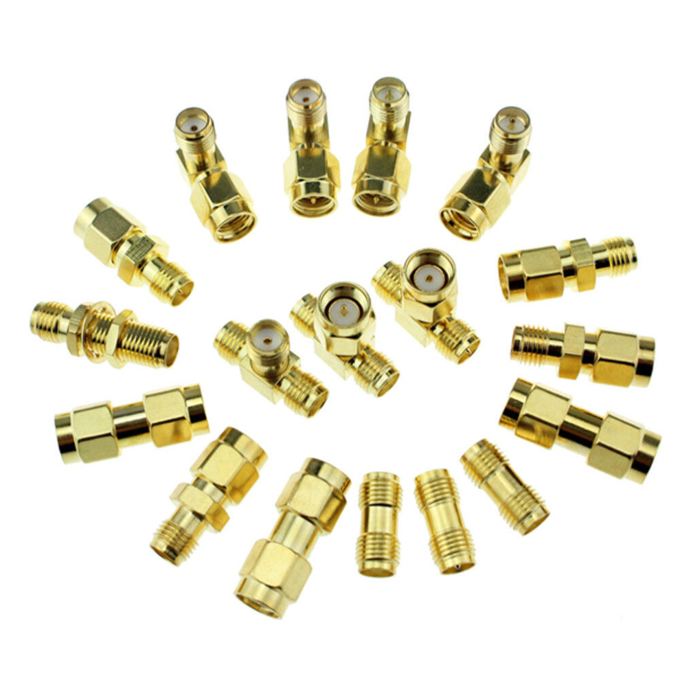 18Pcs 1.2G 5.8G Fpv Telemetry Antenna Adapter Sma Rp-Sma Gain Antenna Connector Yellow 304664526280