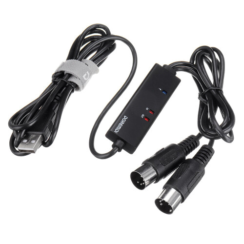 DOREMiDi MTU-10 MIDI to USB Cable USB MIDI Converter with Indicator Light FTP Proceesing Chip 1