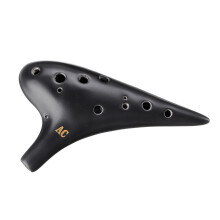 12 Hole Ocarina Alto AC Key Black Ceramic Pipes