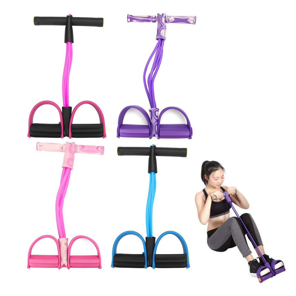 4-Tubes Thicken 12mm Resistance Elastic Pull Ropes Rower Belly Resistance Band Home Gym Sport Training Elastic Bands For Fitness Equipment