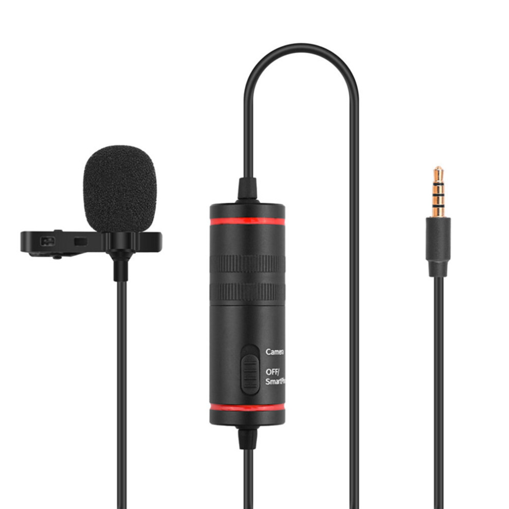 8M Lavalier Microphone For Slr Camera/Recorder/Mobile Phone/Dji Osmo Action Sports Camera Black 828038651472