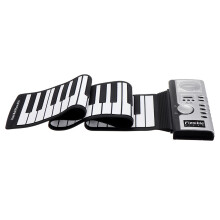 Bora BR-01 61 Keys Foldable Portable Hand-Rolled Electronic Piano 128 Tones Headphone Output with USB Power Cord