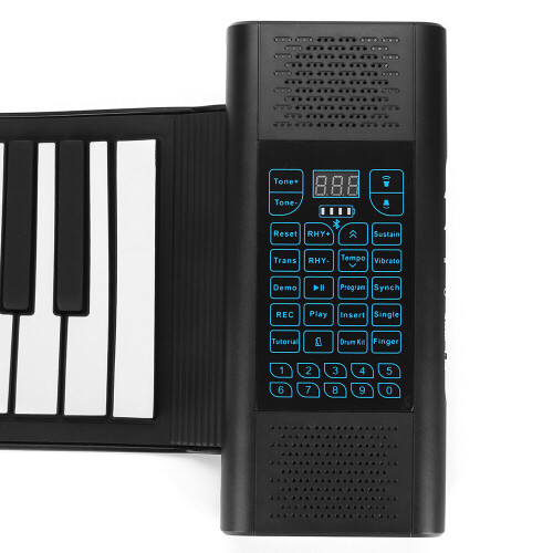 KONIX PS61A Foldable Portable 61 Key Electronic Keyboard Roll Up Piano 1