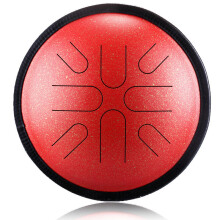 HLURU 10 Inch 8 Tone Japanese Tune Travel Drum Ethereal Drum Steel Tongue Drum Leisure Percussion Instrument Yoga Meditation Hand Pan