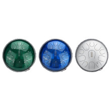 HLURU Pearl Paint 12.5 Inch 11 Note Steel Tongue Drum D Minor Handpan Percussion Instrument Hand Drum Yoga Meditation Beginner