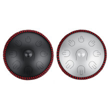 Hluru Steel 14 Inch 9 Note Tongue Drum D Minor Handpan Percussion Instrument Hand Drum Yoga Meditation Beginner