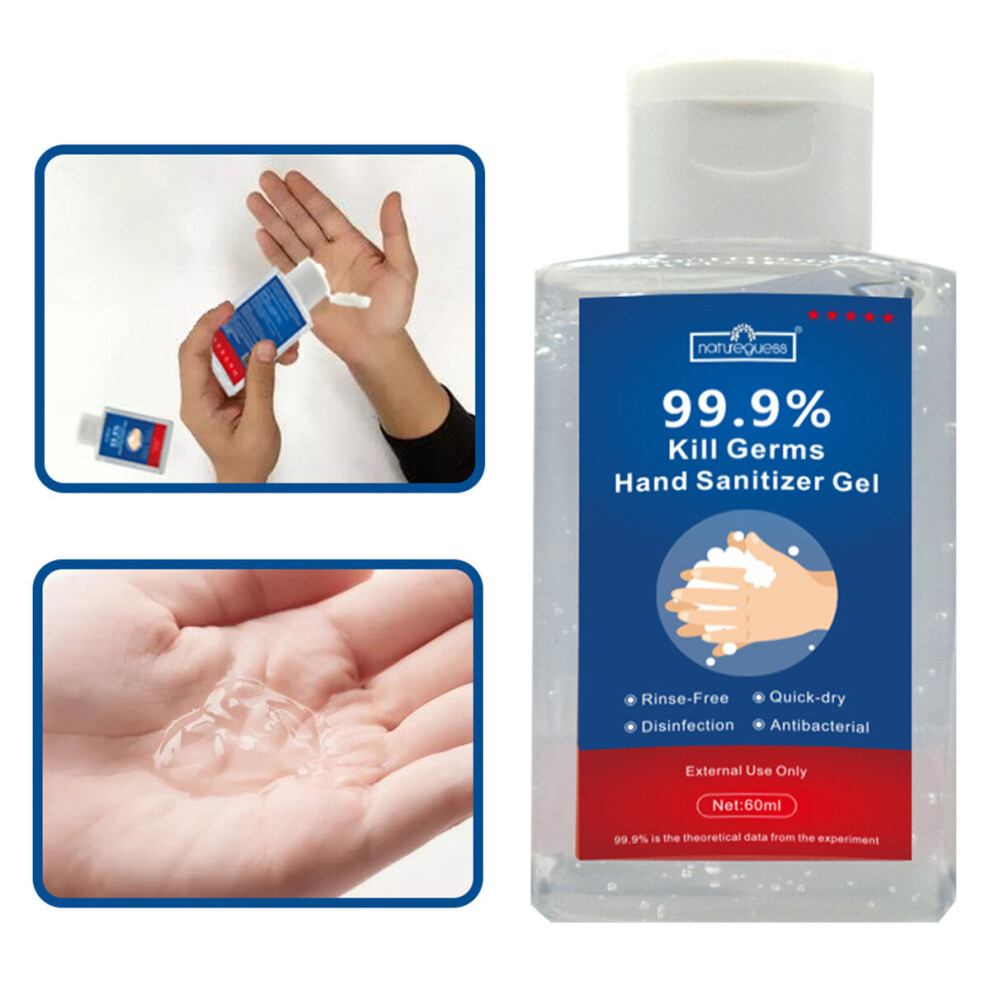 5 PCS 60ml Disinfection Gel Hand Sanitizer Household Disposable Antibacterial Disinfect ion Ten Seconds Quick-Dry Hand Medical Model Sanitizer