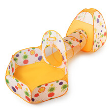 3 in 1 Baby Mini Foldable Play Tent Kids Toddlers Tunnel Ball Pits Pool Set Indoor Outdoor Pop Up Playhouse