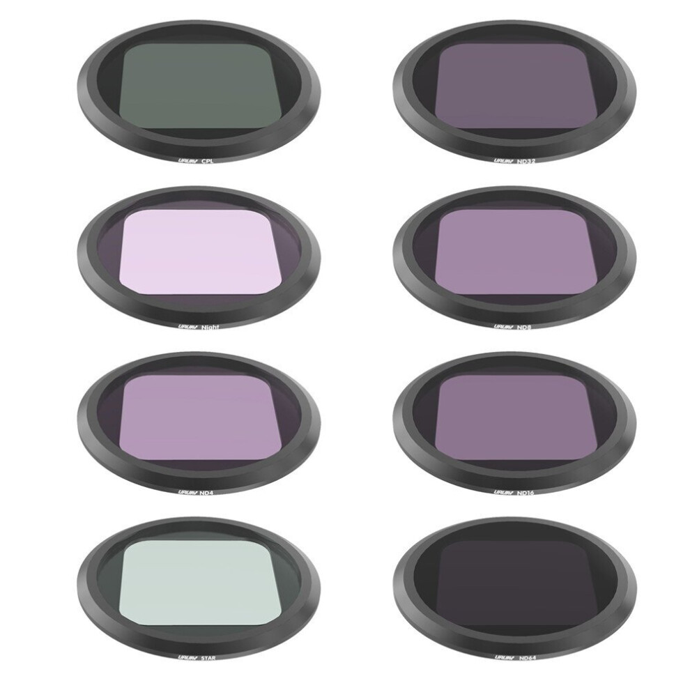 Uruav Kb Cpl/Nd4/Nd8/Nd16/Nd32/Nd64/Night/Star Filter Lens Set For Gopro 8 6900060761481