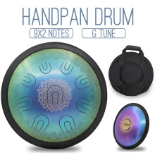 14 Inch 9x2 Notes G Tone Carbon Steel Hand Pan Handpan Hand Drum Professional + Bag