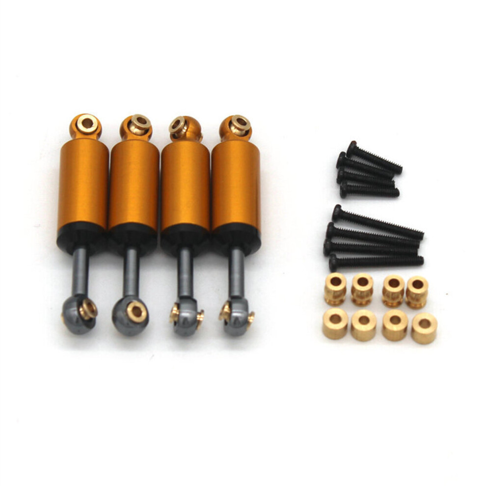 4Pcs Upgraded Metal Inner Springs Shock Absorbers For Fms Fcx24 12401 Power Wagon 1/24 Rc Car Vehicles Model Spare Parts Black/Gold/Silver 6900992051100