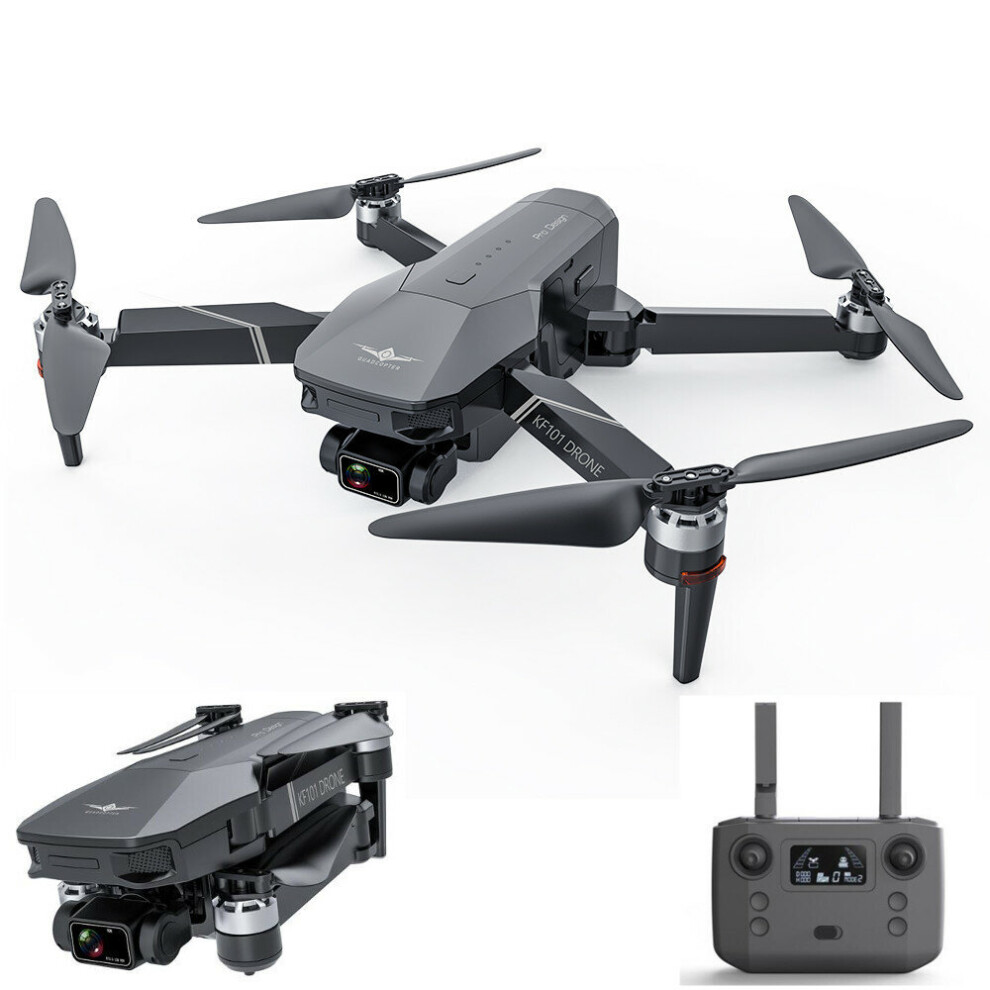 Kfplan Kf101 Max Gps 5G Wifi 3Km Repeater Fpv With 4K Hd Esc Camera 3-Axis Eis Gimbal Brushless Foldable Rc Drone Quadcopter Rtf Dark/Grey 6900086145265