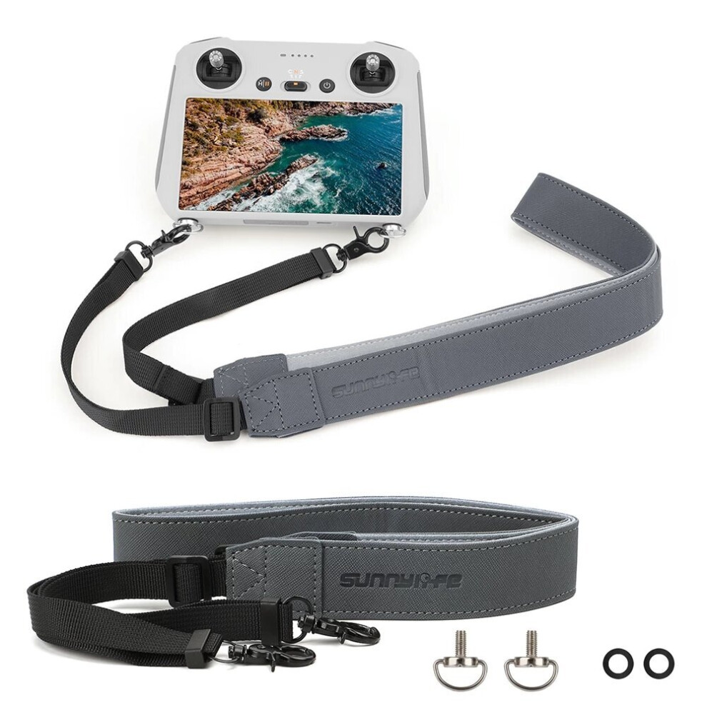 Sunnylife Universal Remote Control Lanyard Neck Strap Pu Leather Adjustable Hanging Buckle Rope For Dji Rc / Rc Pro / Smart Screen Controller 6903766382875