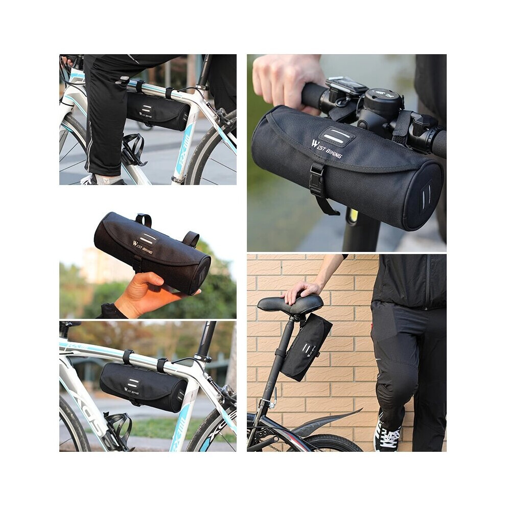 WEST BIKING Portable Bicycle Handlebar Bag 2L Large Capacity Bike