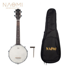 NAOMI NUKB-01 Banjolele Concert Scale Banjo 23 Ukulele With Gig Bag Vintage Color Banjo"