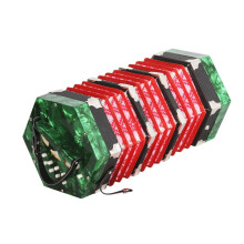 20-Button Concertina with Carrying Bag Adult Primary Playing Hexagon Accordion Keyboard Toys Gift for Kids Children