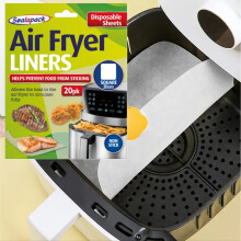 20 Air Fryer Liner Sheets Square Greaseproof Parchment Disposable 20cm