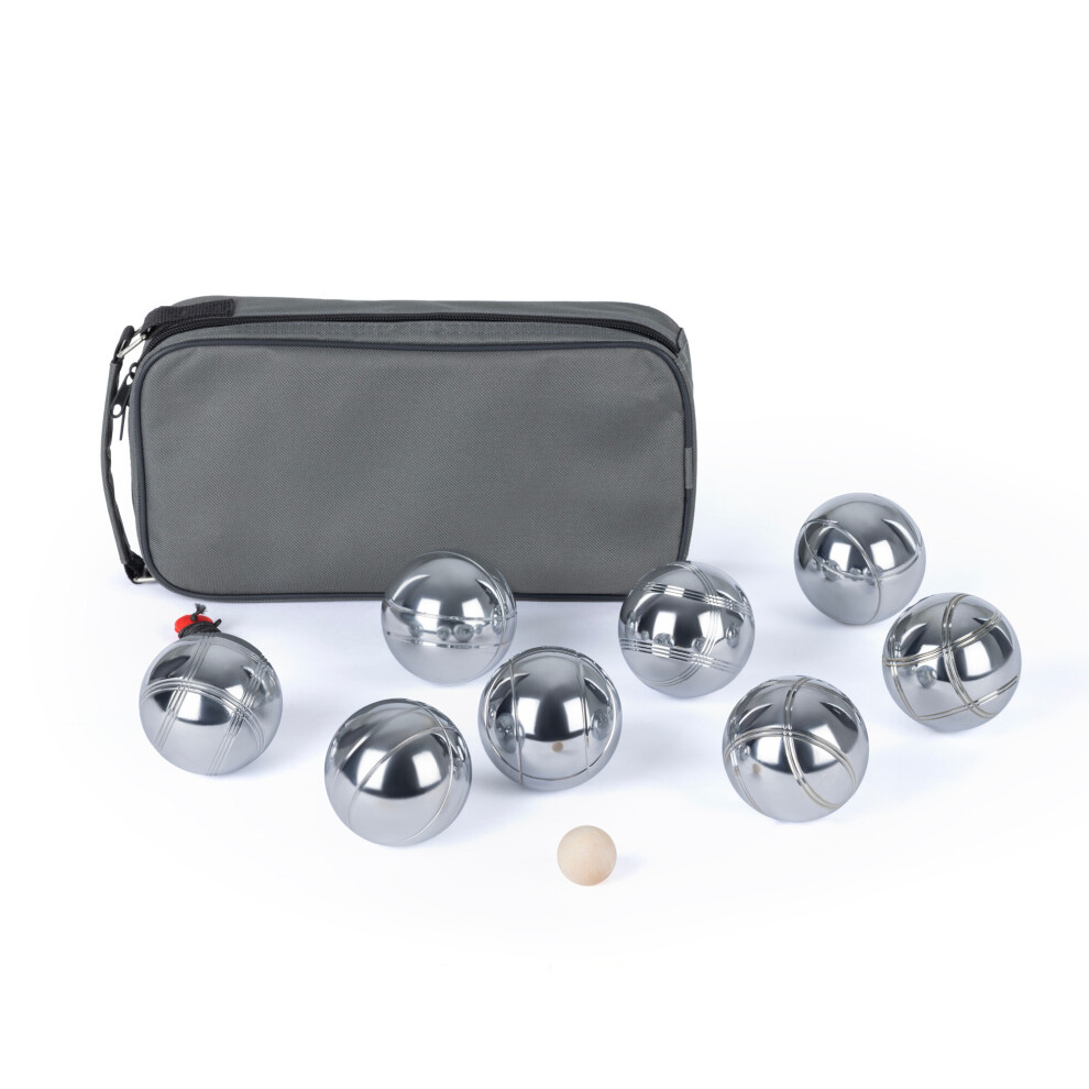 Premium Stainless Steel Boules Set - 8 Polished Engraved Balls with Rust-Free Protection & Canvas Carry Bag