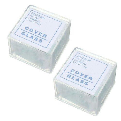 200pcs Transparent Slides Coverslips Coverslides 22x22mm For Microscope ...