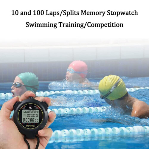Digital Sports Stopwatch 10lap Split Memory Stopwatch Count Down Timer Large Display 2217