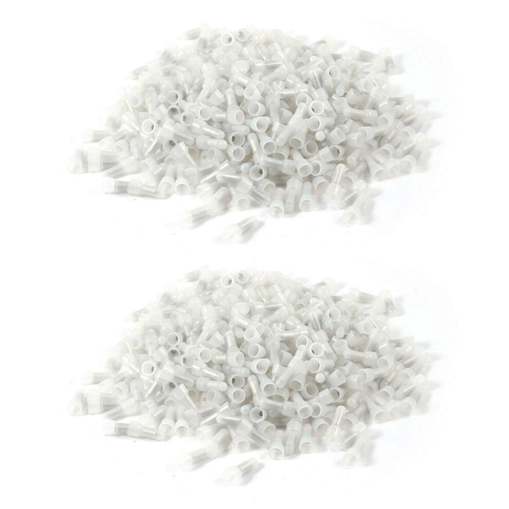 600 Pcs -1 Closed End Wire Connectors 22-18 Gauge Crimp Caps White