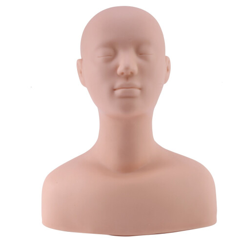 Professional Head Shoulder Exercise Bone Silicone Manikin For Makeup Extension Eyelash & Massage Exercise 1