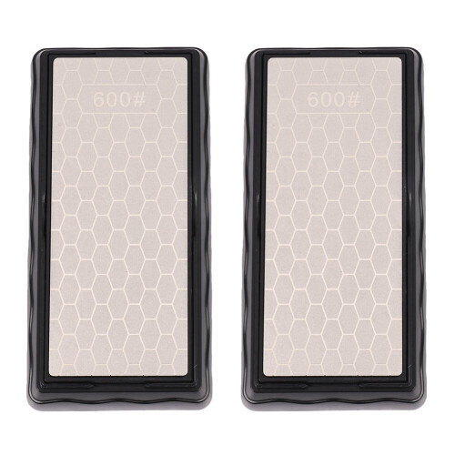 2X 600 1200 Double-Side Sharpener Diamond Whetstone Knife Sharpening Stone Kitchen Grit Chef Knife Grinding Tool