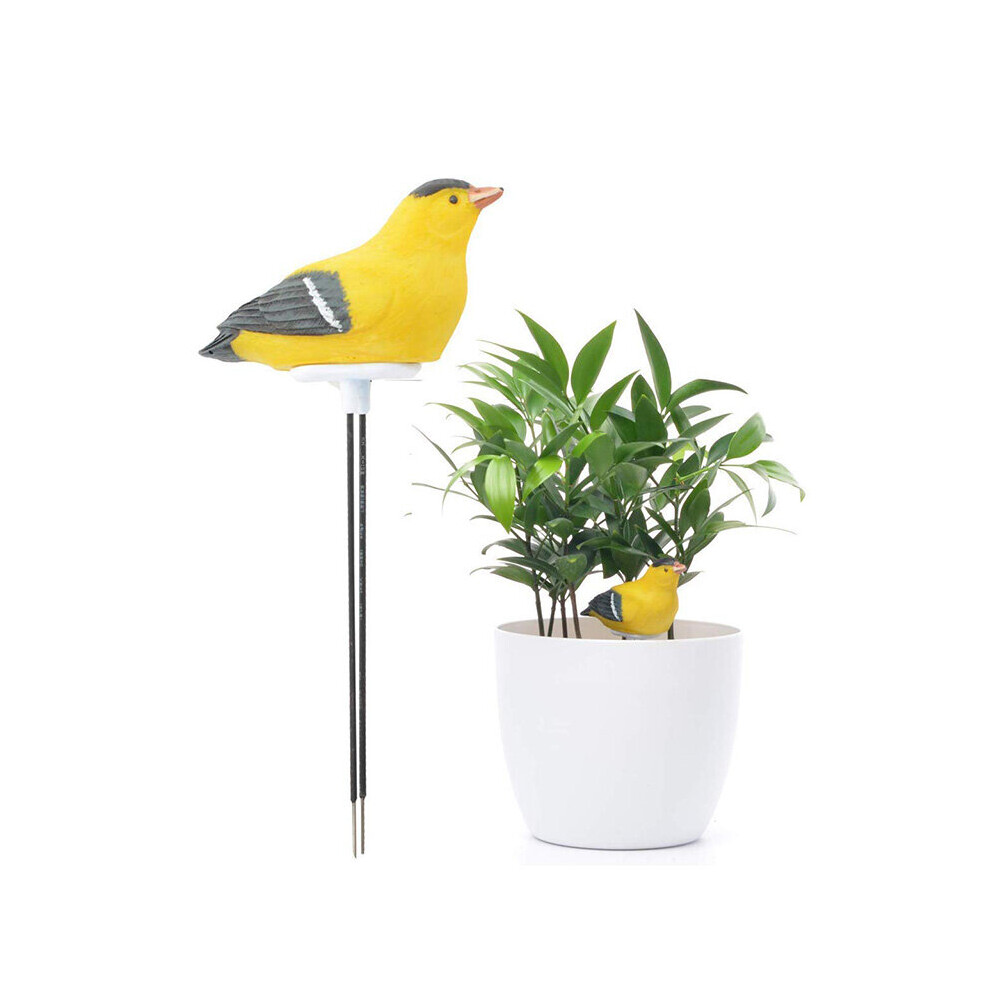 Soil Moisture Meter Watering Alarm Bird Plant Water Tester Hygrometer Sensor Gardening Tool Kit for Planter Water Remind Warining Alert (Yellow)