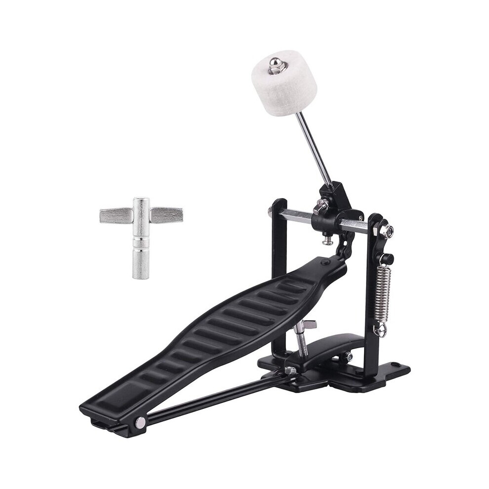 Drums Pedal Black Aluminum Alloy Children Rack Drums Pedal Set with Drum Beater Stick & Drum Key