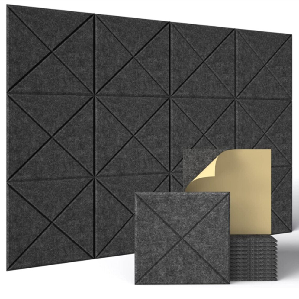 12 Pcs Acoustic Panels,Sound Insulation Board,Wall Sound Insulation Board,For Acoustic Treatment,Wall Decor,Studio,Etc 4761106667936