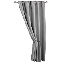 (Silver, 65" x 84") Cali Door Curtain Thermal Blackout Lining Eyelet Single Doorway Panel