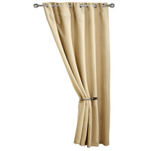 (Beige, 65" x 84") Cali Door Curtain Thermal Blackout Lining Eyelet Single Doorway Panel