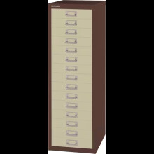 Bisley Multi Drawer Cabinet H3915NL 15 Drawers Brown, Cream