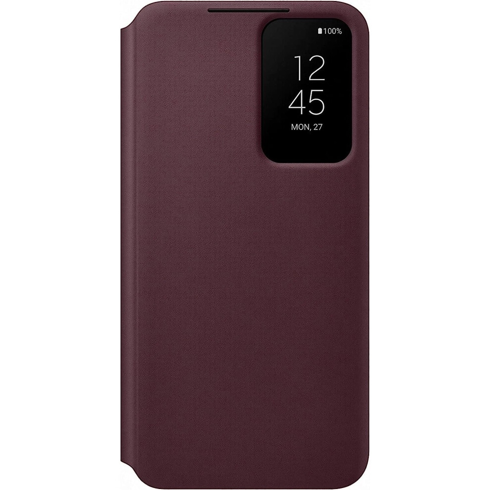 Samsung Galaxy S22 Smart Clear View Cover Burgandy - EF-ZS901CEEGWW