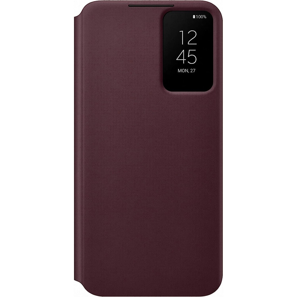Samsung Galaxy S22 Plus Smart Clear View Cover Burgandy-Ef-Zs906ceegww