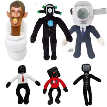 (Style G 6pcs) Skibidi toilet plus toilet man spoofs Stuffed toy doll