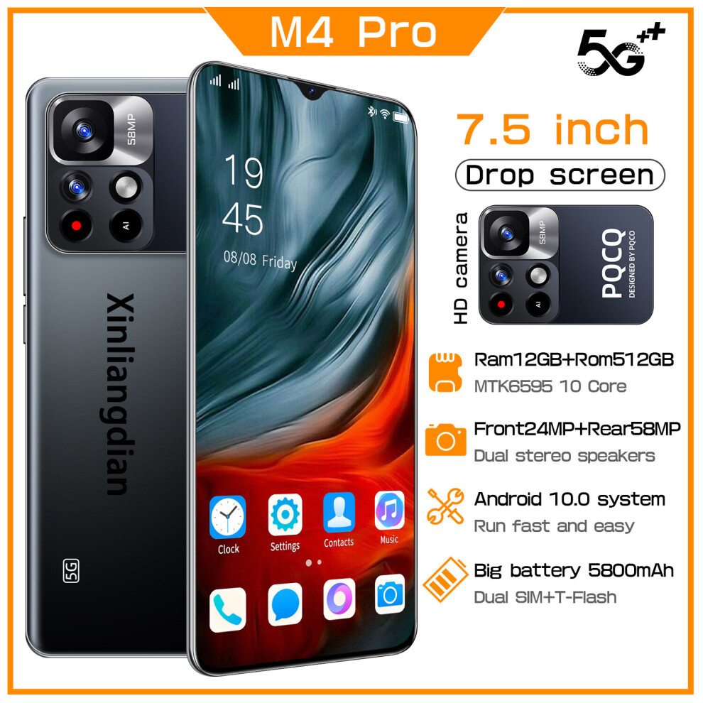 (Black, 12+512) 2023 the latest smartphone M4 PRO 